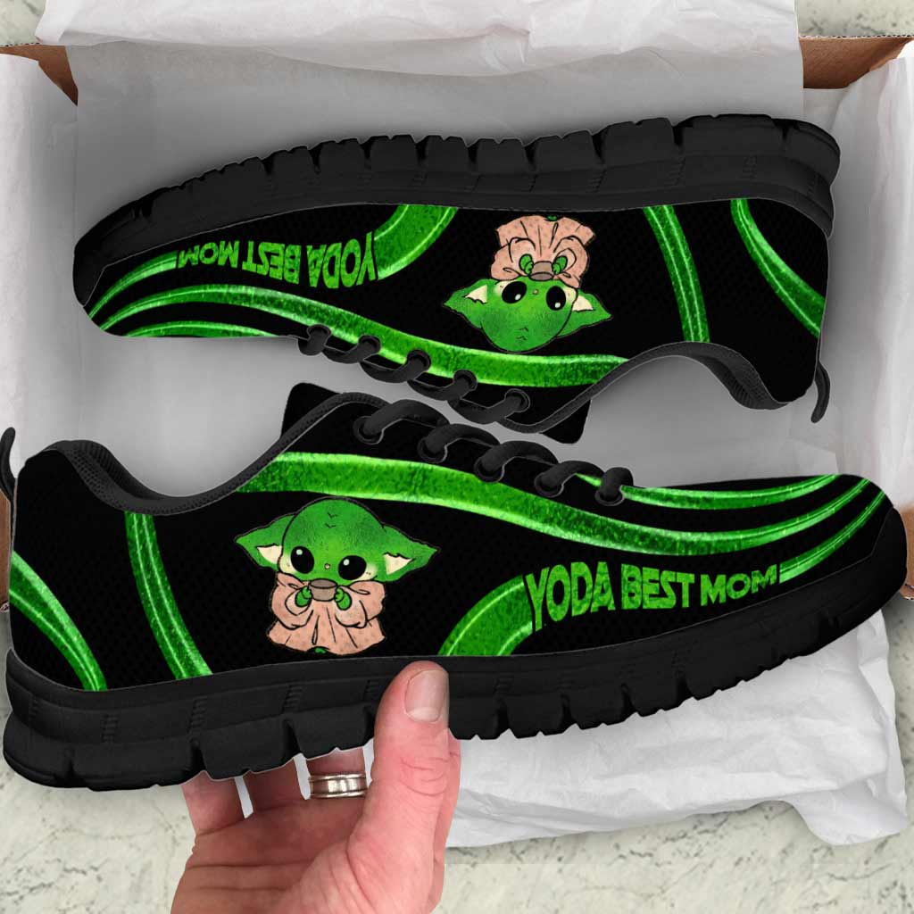 Personalized Yoda Best Dad Sneakers Custom Name Gift for Father's Day Sneakers GradoCreations