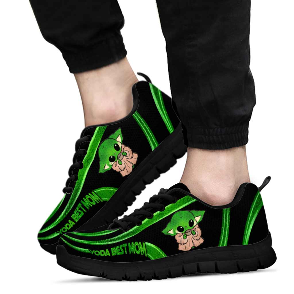 Personalized Yoda Best Dad Sneakers Custom Name Gift for Father's Day Sneakers GradoCreations