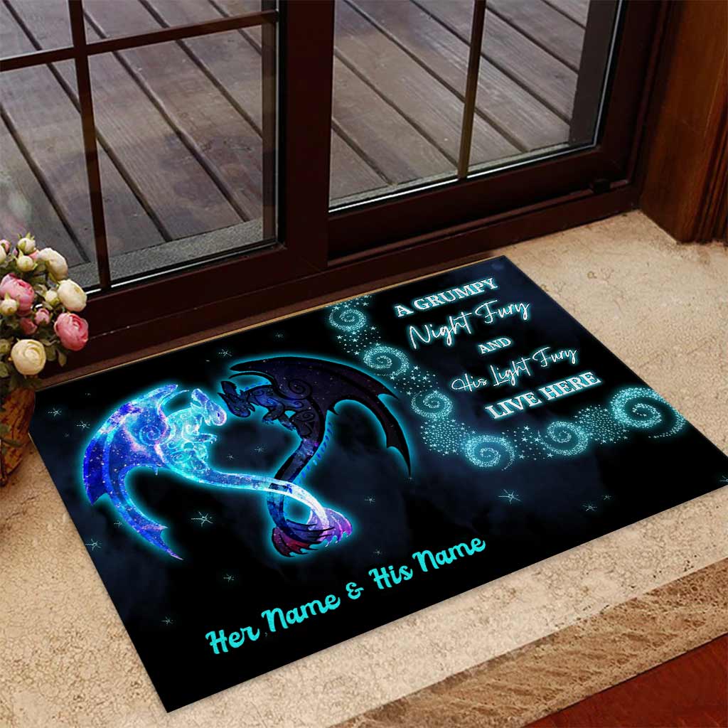 Personalized Dragon Doormat Custom Name Gift for Couples Doormat GradoCreations