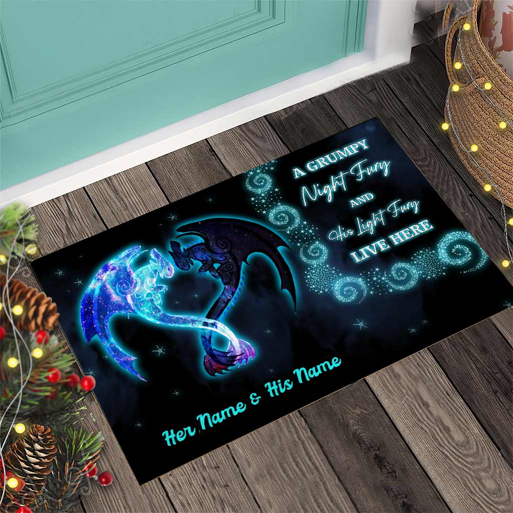 Personalized Dragon Doormat Custom Name Gift for Couples Doormat GradoCreations