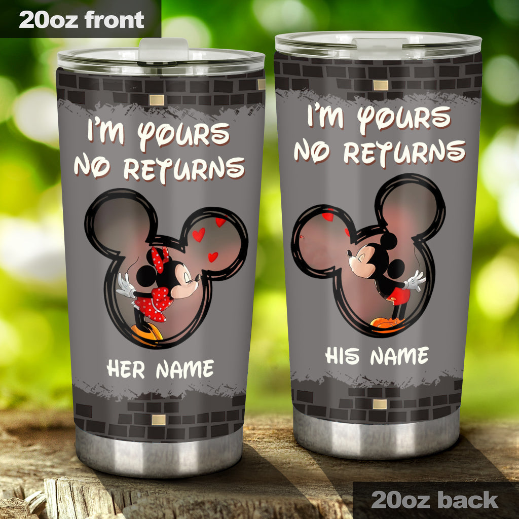 Personalized Mickey Mouse Tumbler with Custom Names Gift for Couples Tumbler GradoCreations