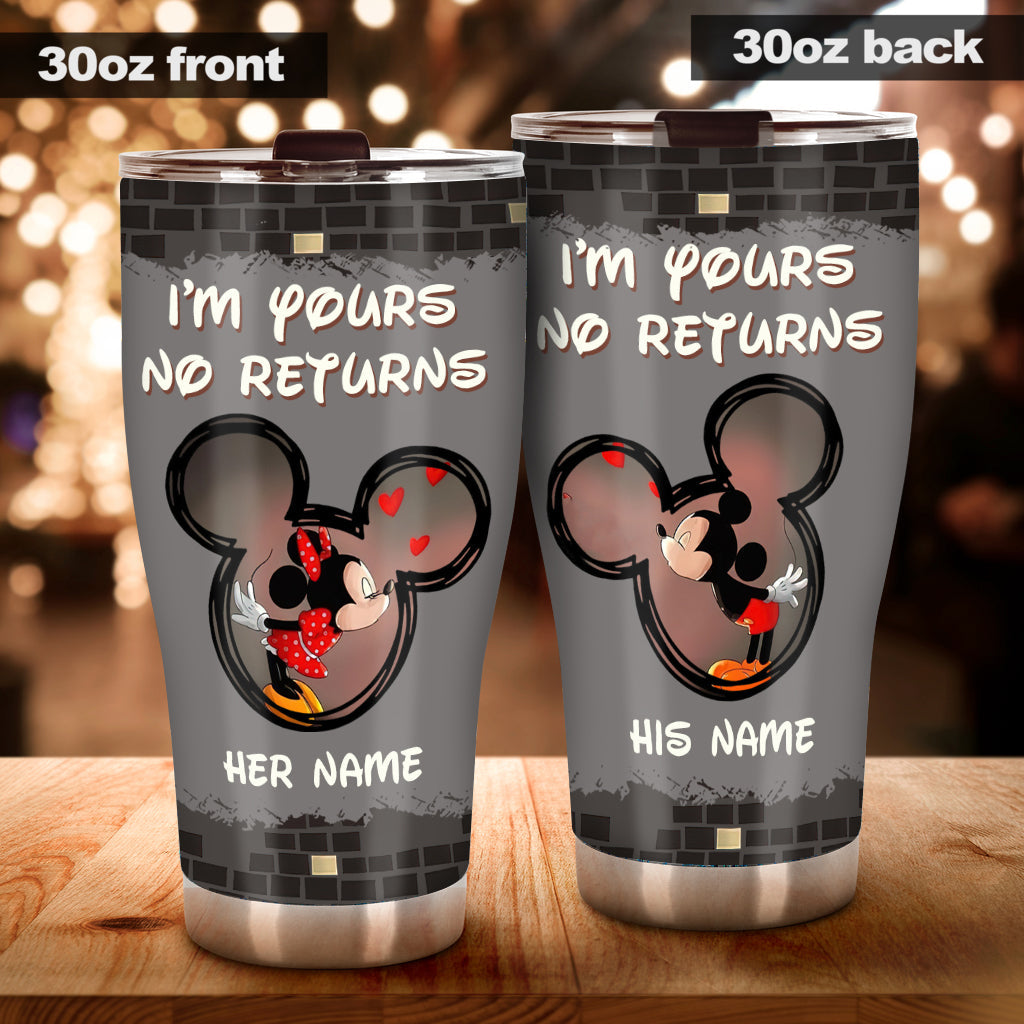 Personalized Mickey Mouse Tumbler with Custom Names Gift for Couples Tumbler GradoCreations