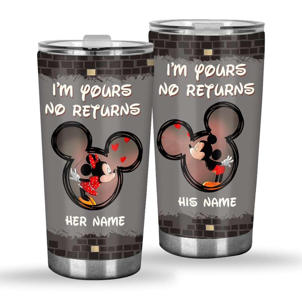 Personalized Mickey Mouse Tumbler with Custom Names Gift for Couples Tumbler GradoCreations