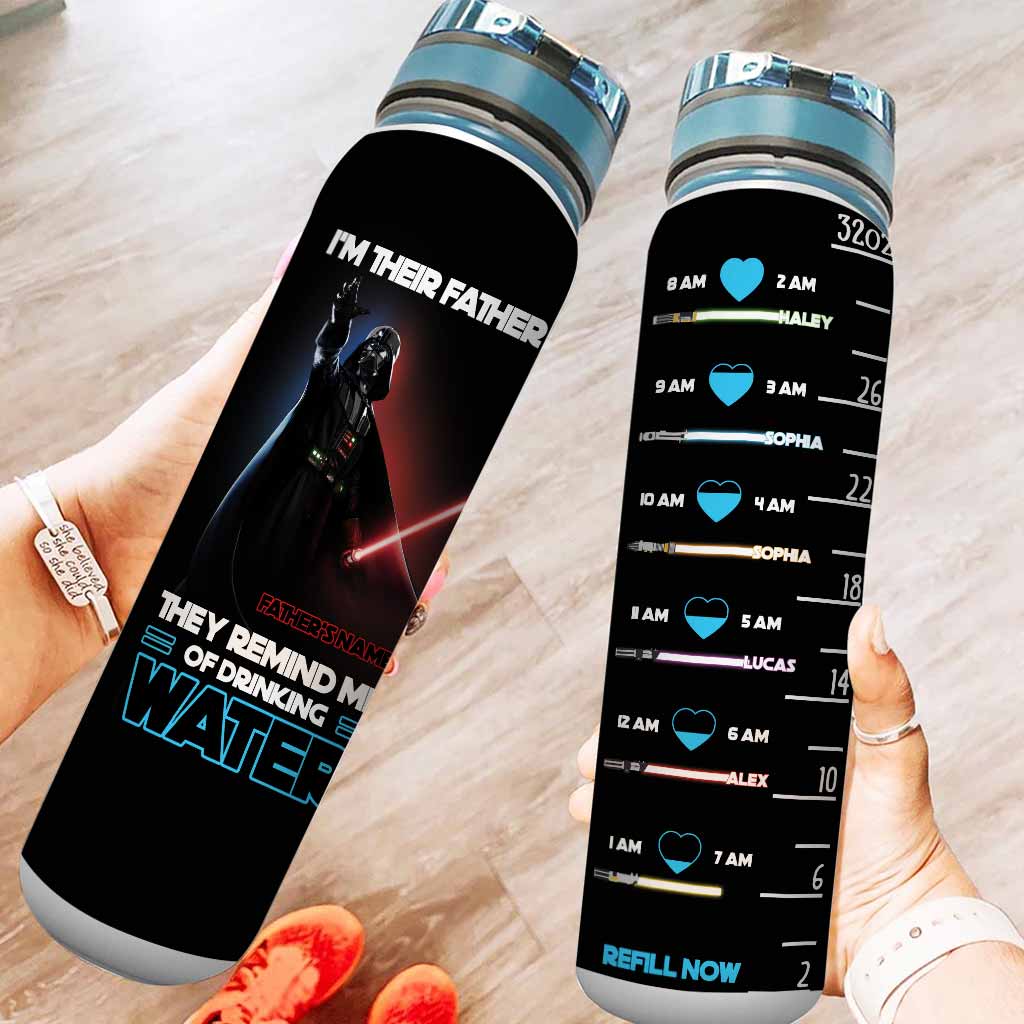 Personalized Water Tracker Bottle Gift for Dad with Time Markers Water Tracker Bottle GradoCreations