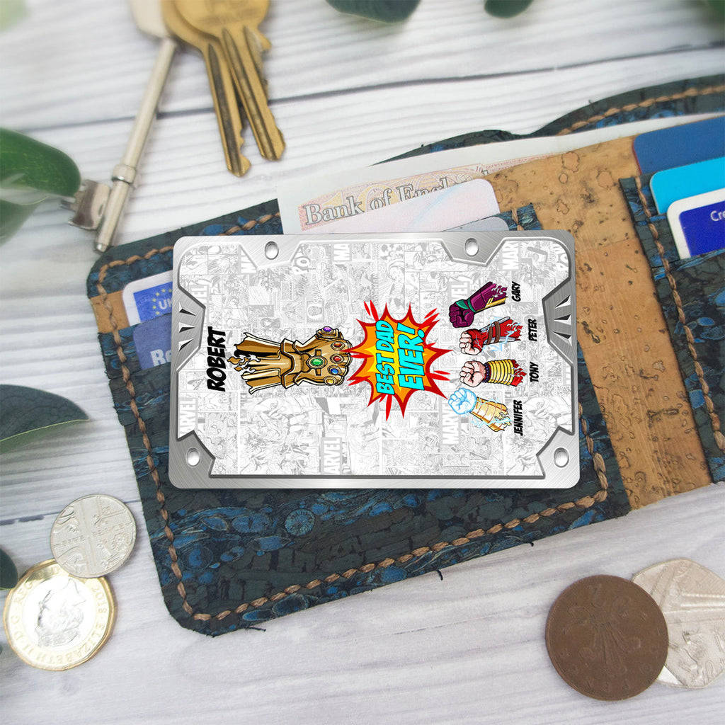 Personalized Wallet Insert Card Gift for Dad - Best Dad Ever Wallet Insert Card GradoCreations