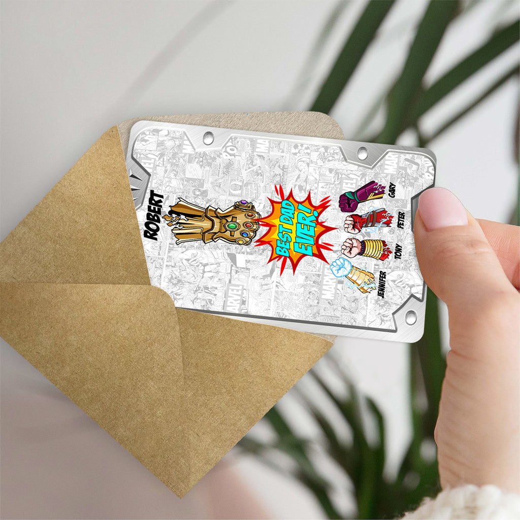 Personalized Wallet Insert Card Gift for Dad - Best Dad Ever Wallet Insert Card GradoCreations
