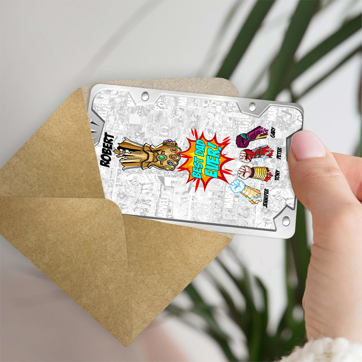 Personalized Wallet Insert Card Gift for Dad - Best Dad Ever Wallet Insert Card GradoCreations