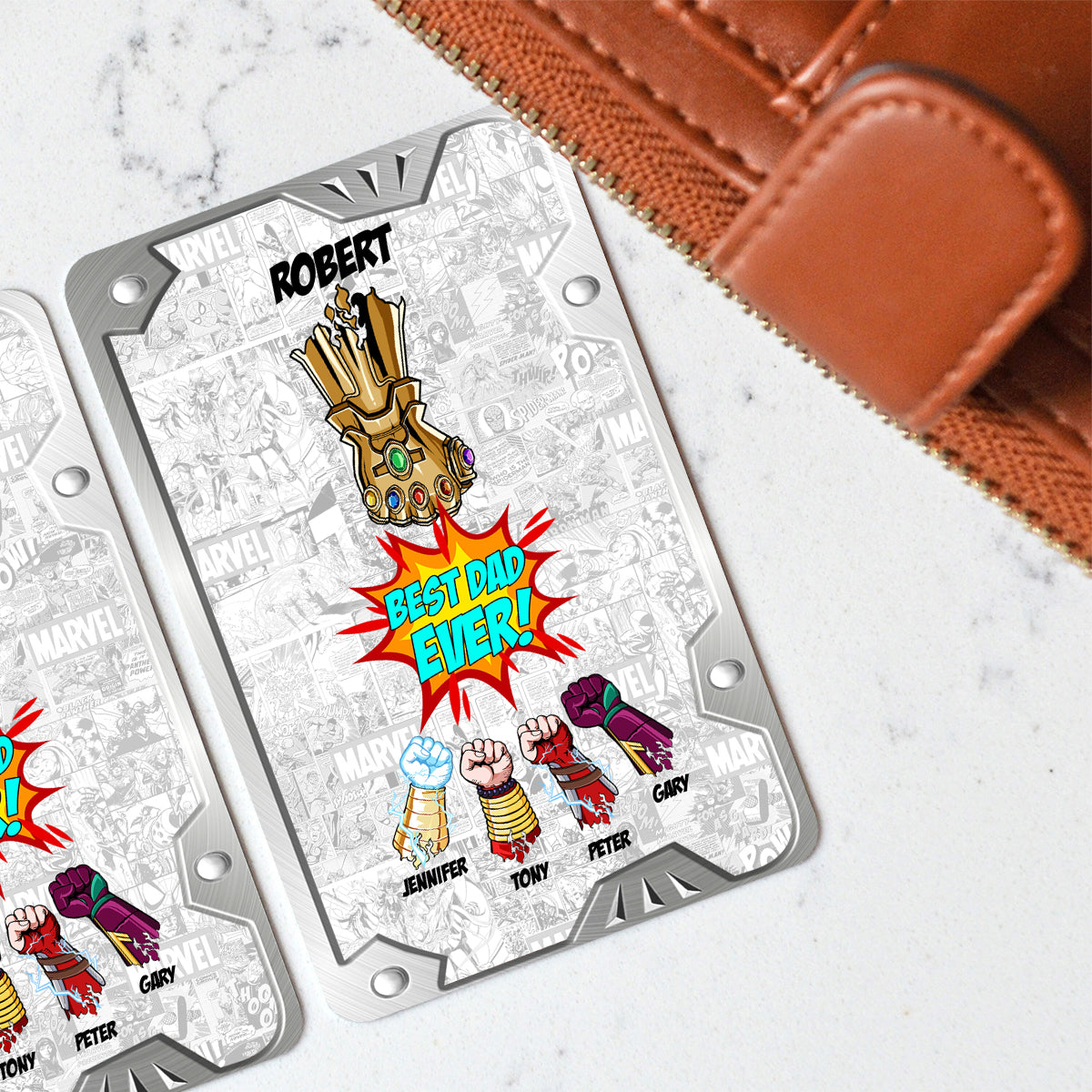 Personalized Wallet Insert Card Gift for Dad - Best Dad Ever Wallet Insert Card GradoCreations
