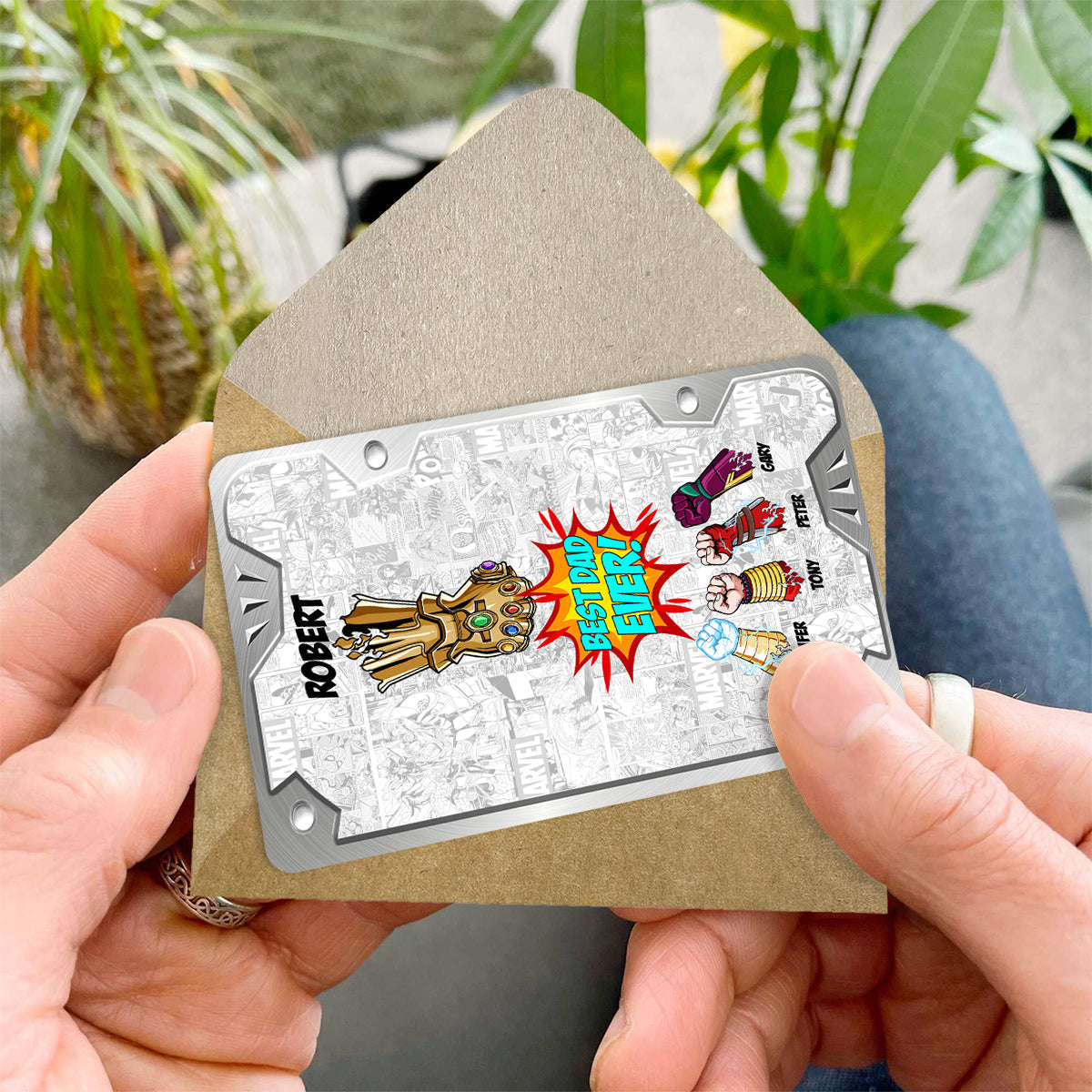 Personalized Wallet Insert Card Gift for Dad - Best Dad Ever Wallet Insert Card GradoCreations