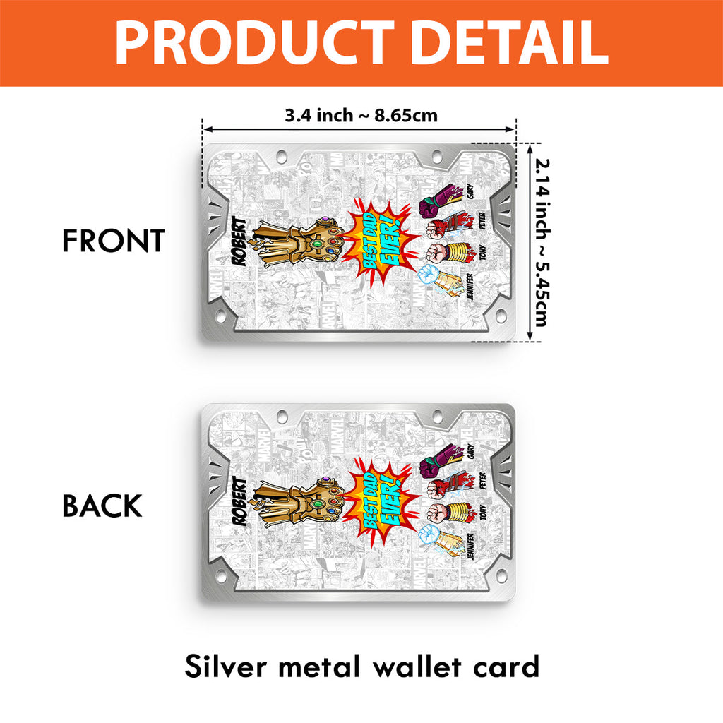 Personalized Wallet Insert Card Gift for Dad - Best Dad Ever Wallet Insert Card GradoCreations