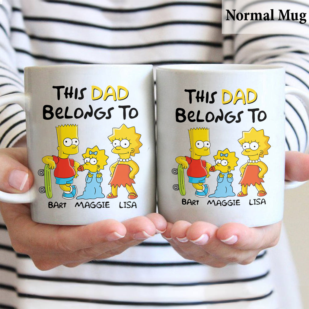 Personalized Dad Mug with Family Names Custom Ceramic Gift Mug GradoCreations