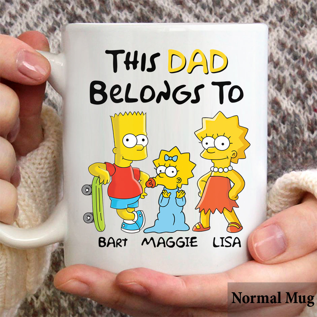 Personalized Dad Mug with Family Names Custom Ceramic Gift Mug GradoCreations