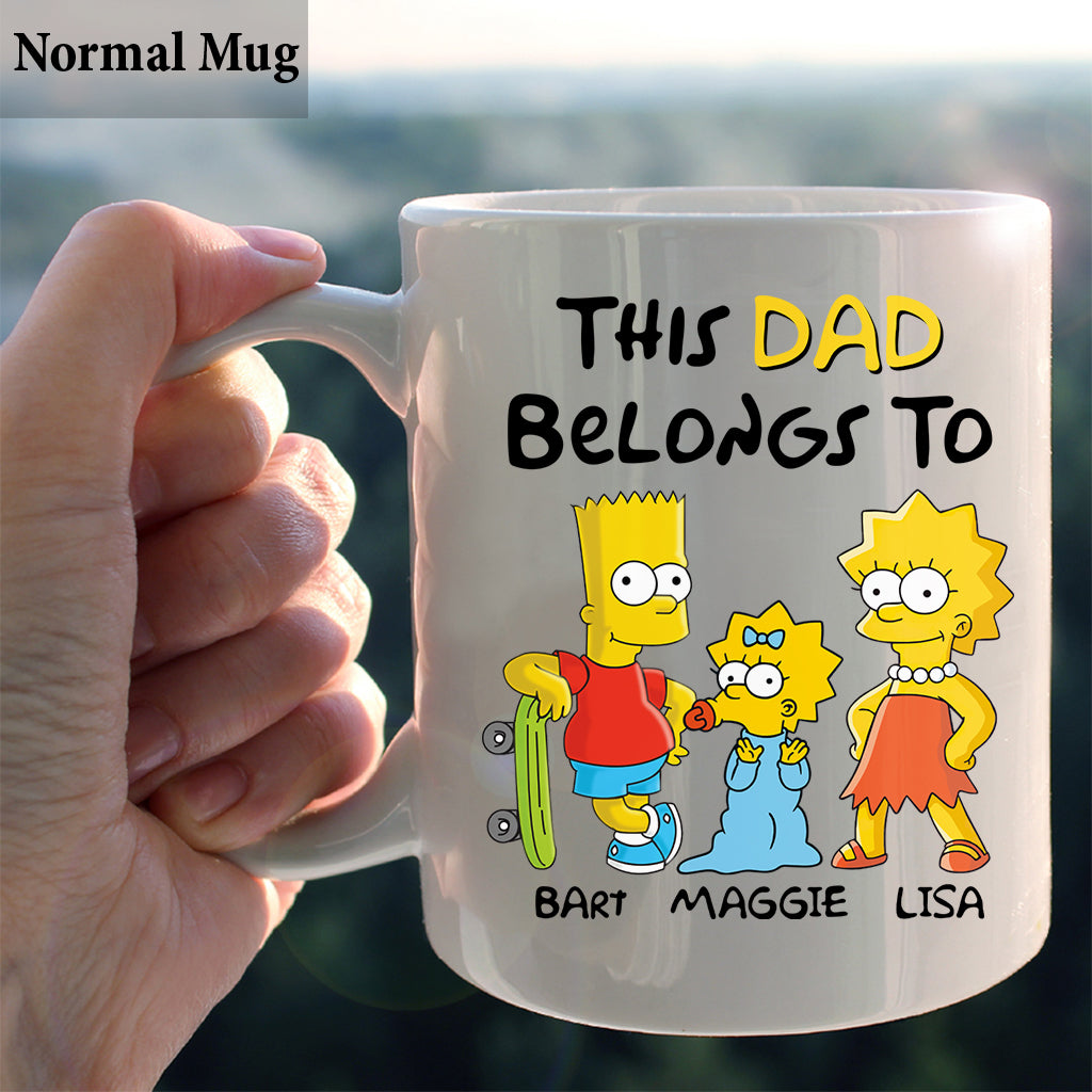Personalized Dad Mug with Family Names Custom Ceramic Gift Mug GradoCreations