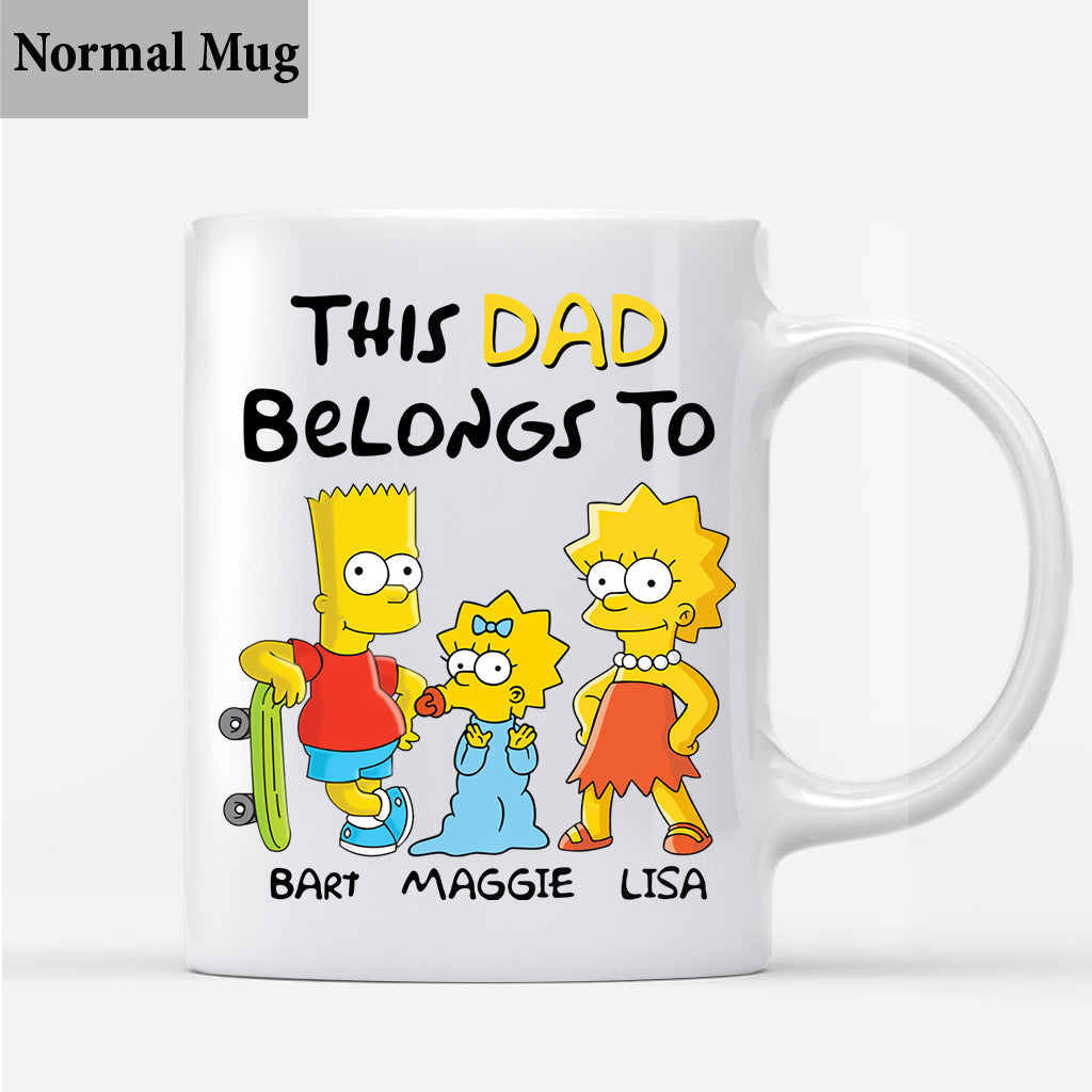 Personalized Dad Mug with Family Names Custom Ceramic Gift Mug GradoCreations