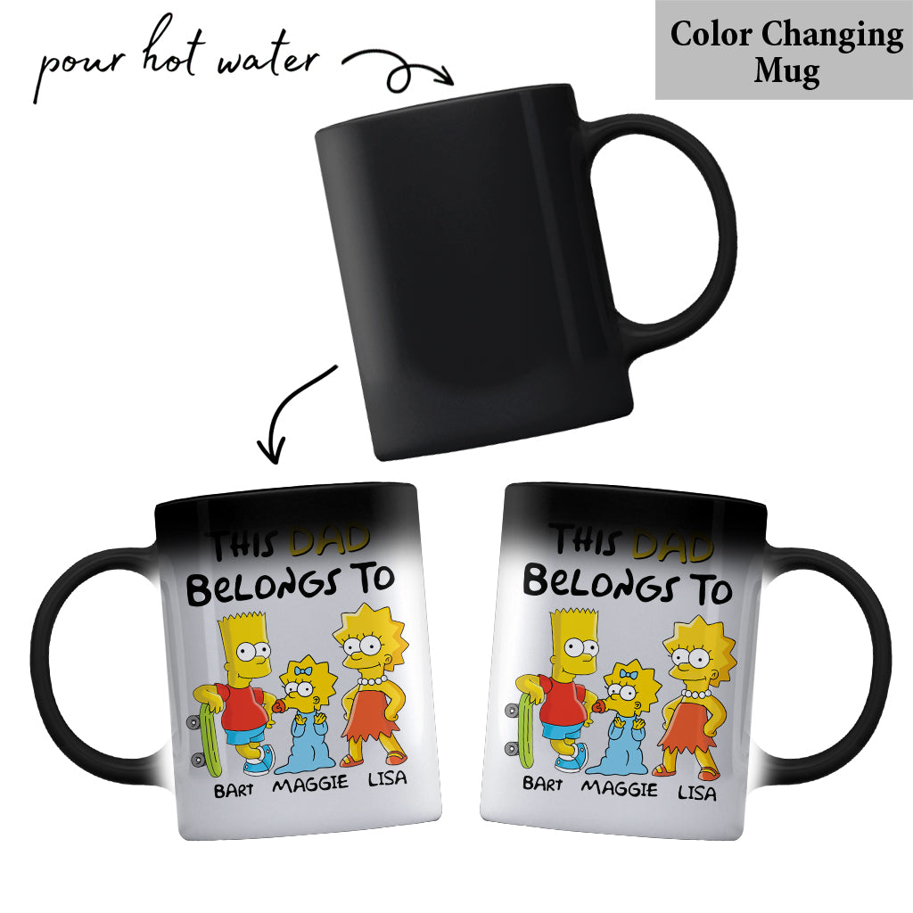 Personalized Dad Mug with Family Names Custom Ceramic Gift Mug GradoCreations