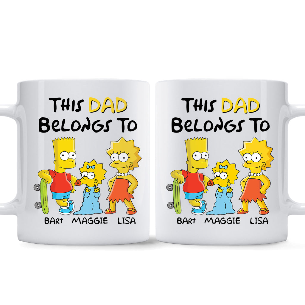 Personalized Dad Mug with Family Names Custom Ceramic Gift Mug GradoCreations