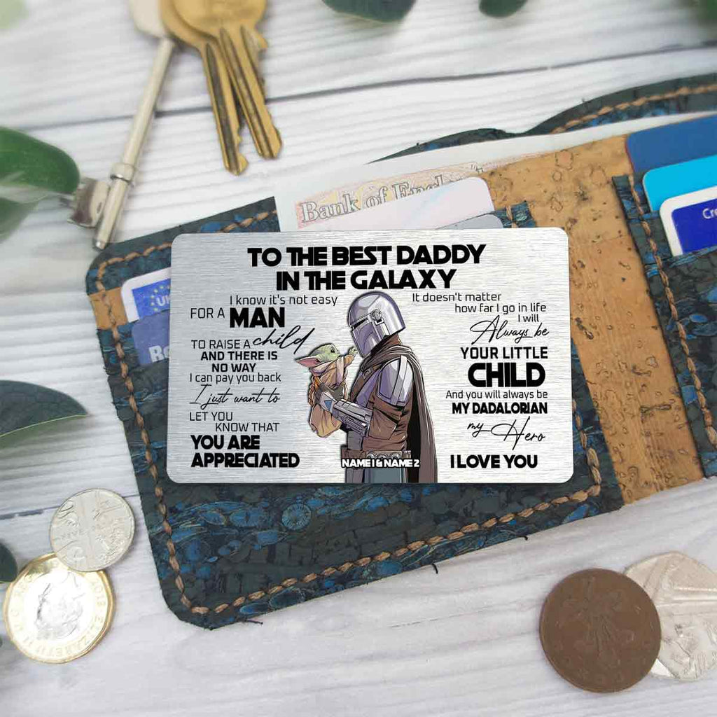 Personalized Wallet Insert Card for Dad - Unique Gift for Father's Day Wallet Insert Card GradoCreations