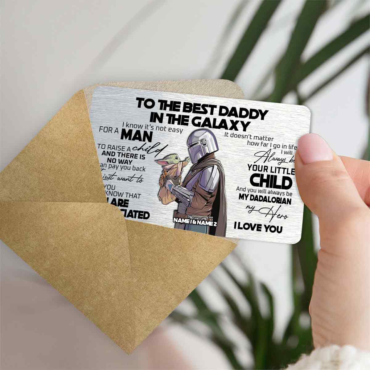 Personalized Wallet Insert Card for Dad - Unique Gift for Father's Day Wallet Insert Card GradoCreations