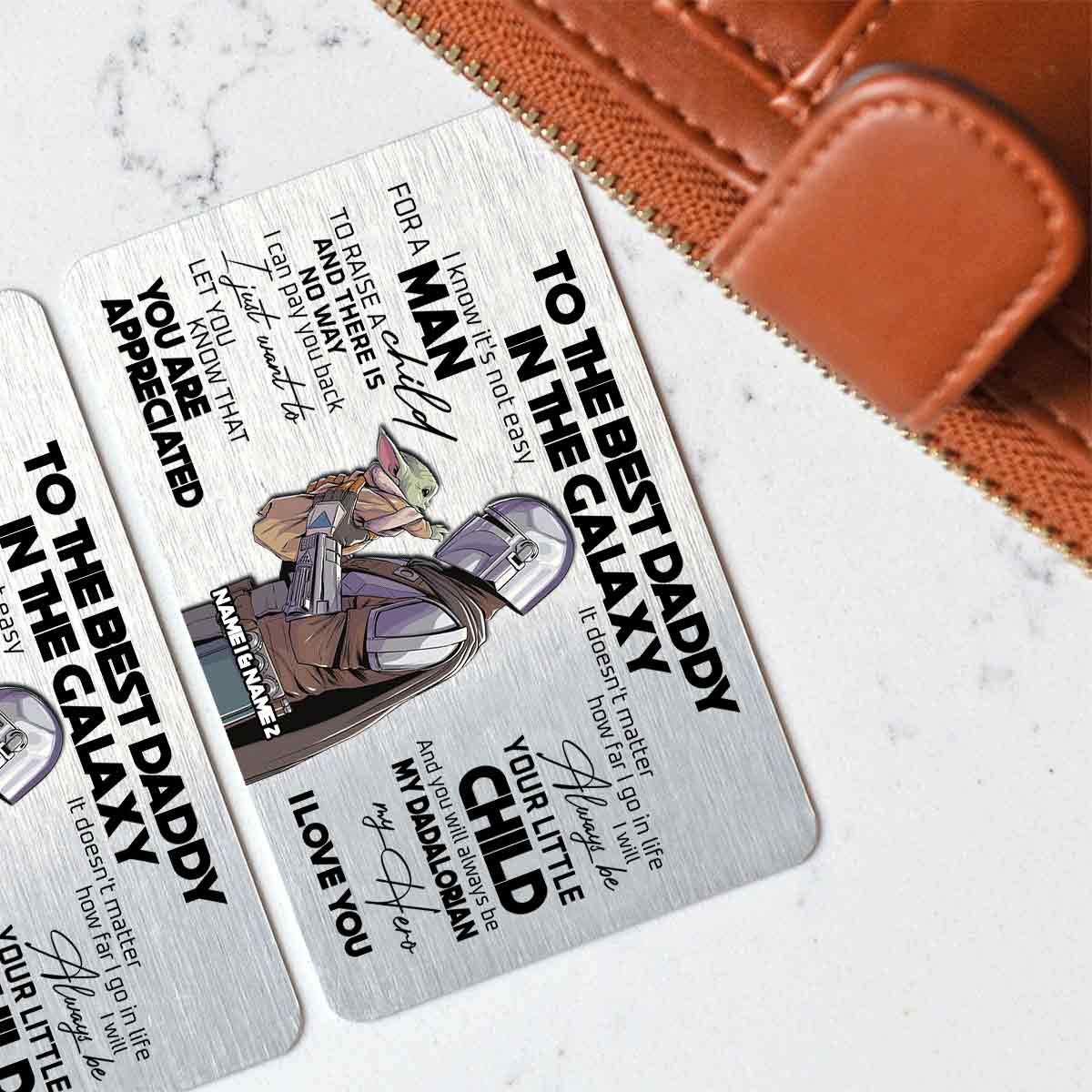 Personalized Wallet Insert Card for Dad - Unique Gift for Father's Day Wallet Insert Card GradoCreations