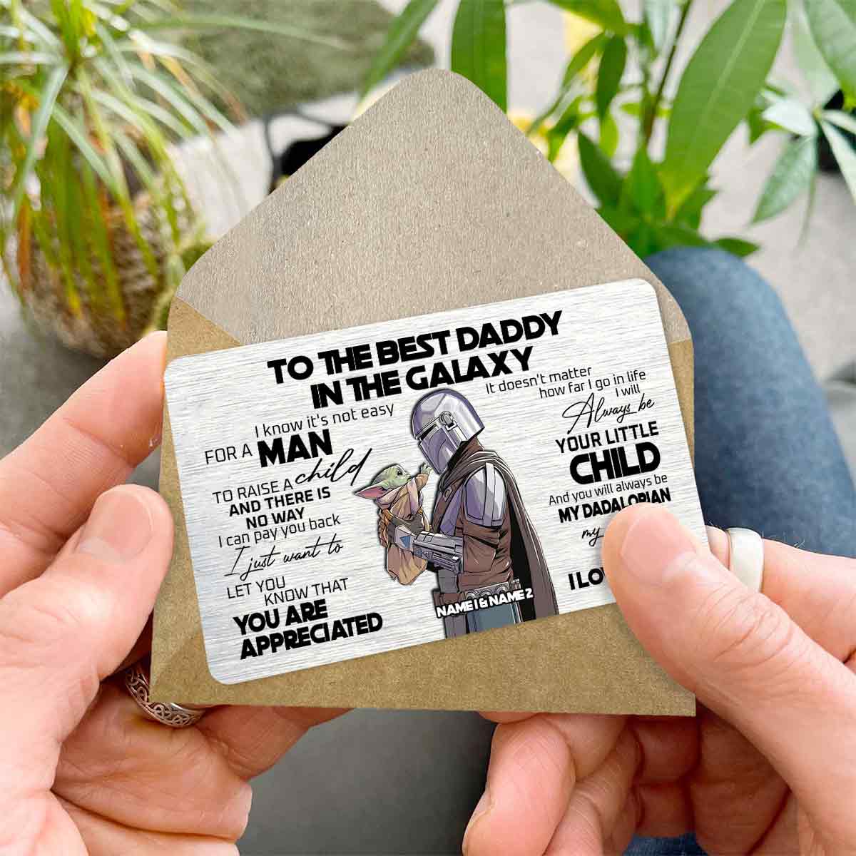 Personalized Wallet Insert Card for Dad - Unique Gift for Father's Day Wallet Insert Card GradoCreations