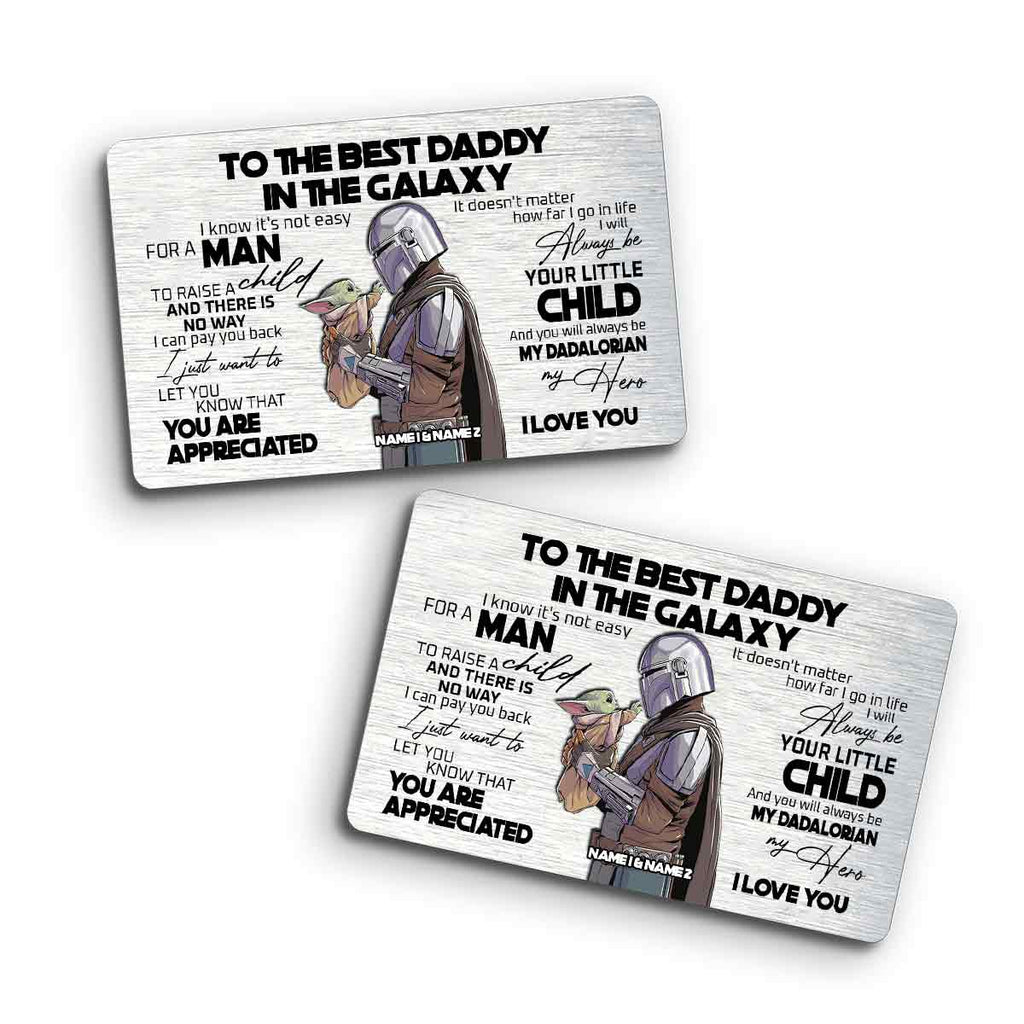 Personalized Wallet Insert Card for Dad - Unique Gift for Father's Day Wallet Insert Card GradoCreations
