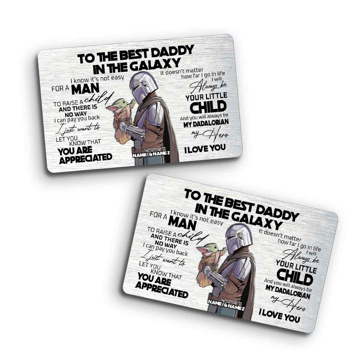 Personalized Wallet Insert Card for Dad - Unique Gift for Father's Day Wallet Insert Card GradoCreations