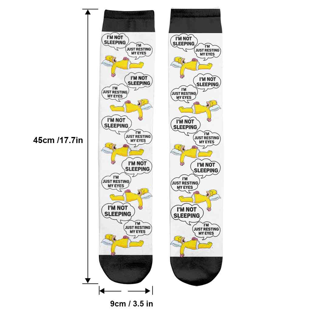 Personalized Funny Socks Gift for Dad | I'm Not Sleeping Design Socks GradoCreations