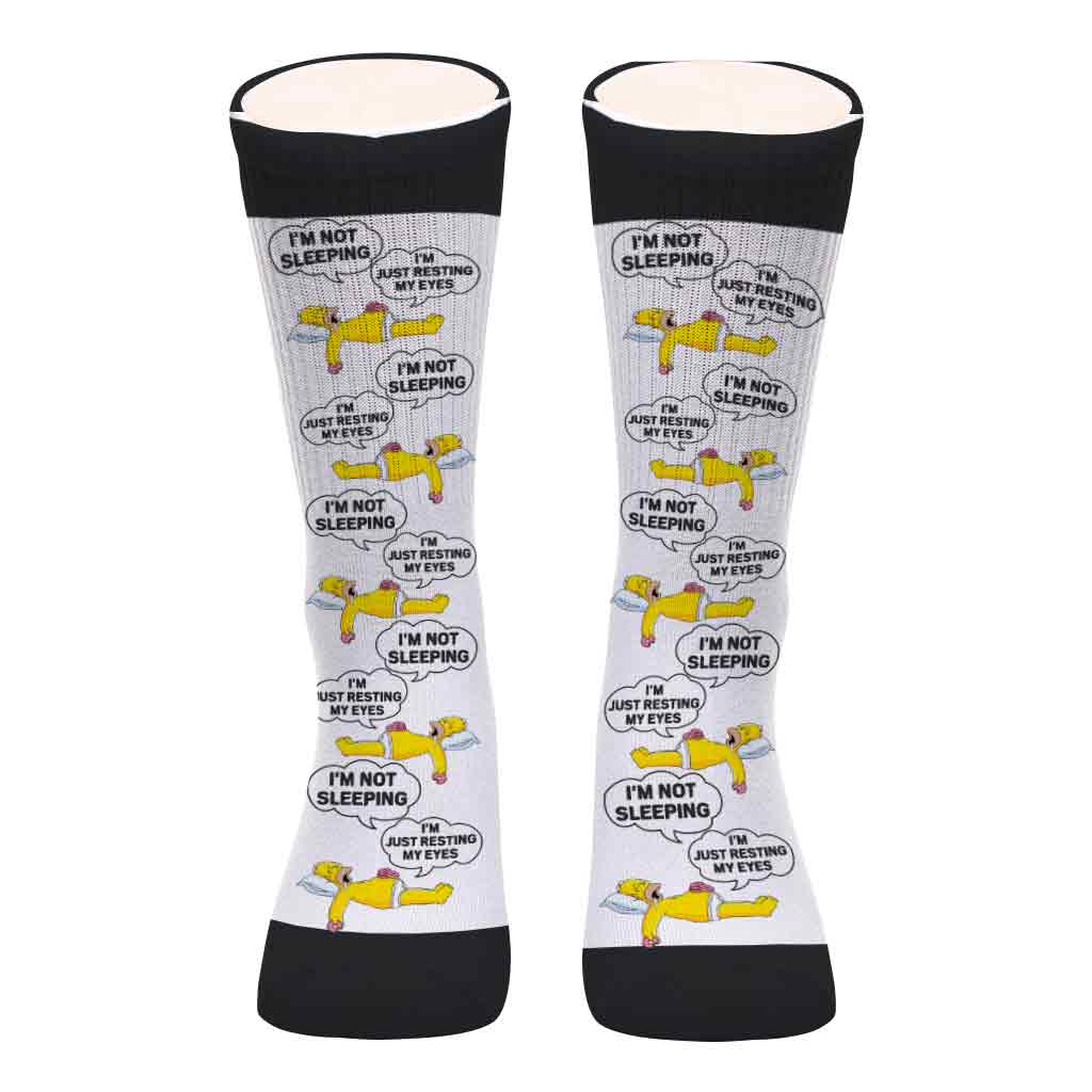 Personalized Funny Socks Gift for Dad | I'm Not Sleeping Design Socks GradoCreations