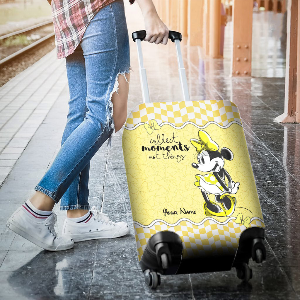 Personalized Minnie Mouse Luggage Cover Custom Name Gift Luggage Cover GradoCreations