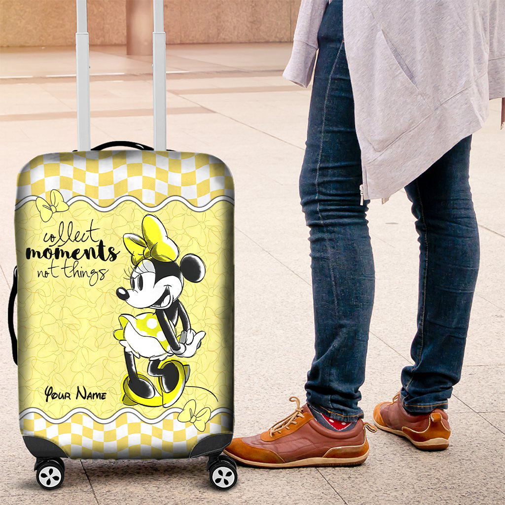 Personalized Minnie Mouse Luggage Cover Custom Name Gift Luggage Cover GradoCreations