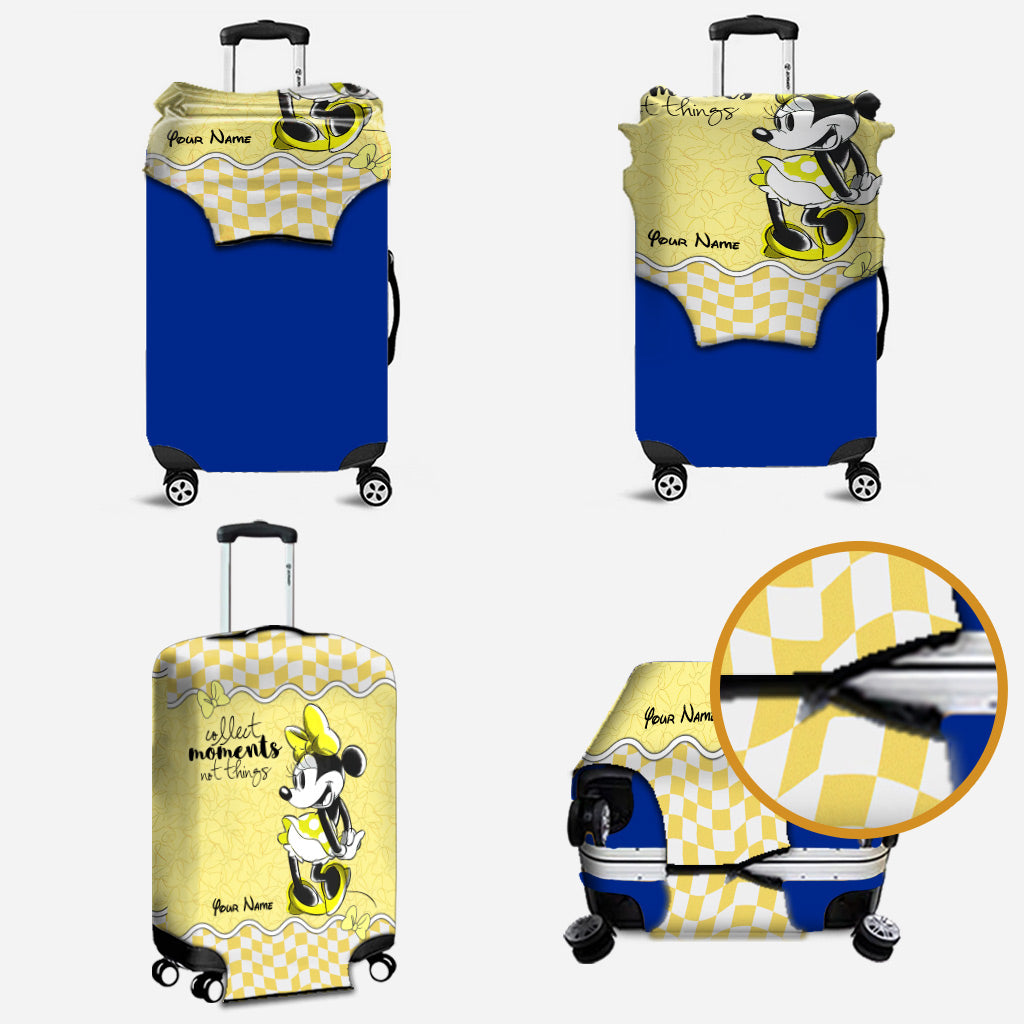 Personalized Minnie Mouse Luggage Cover Custom Name Gift Luggage Cover GradoCreations