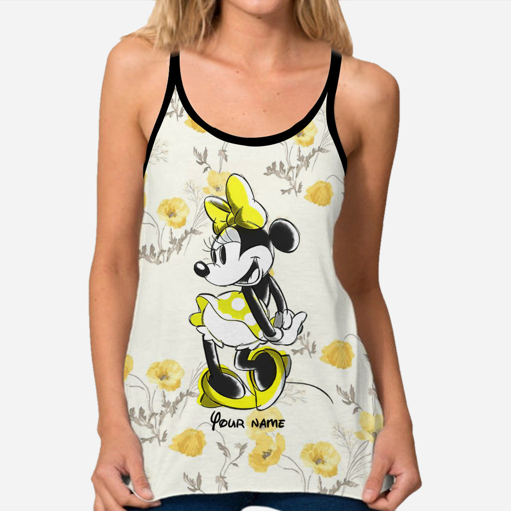 Personalized Minnie Mouse Cross Tank Top & Leggings Set for Mom Cross Tank Top & Leggings GradoCreations