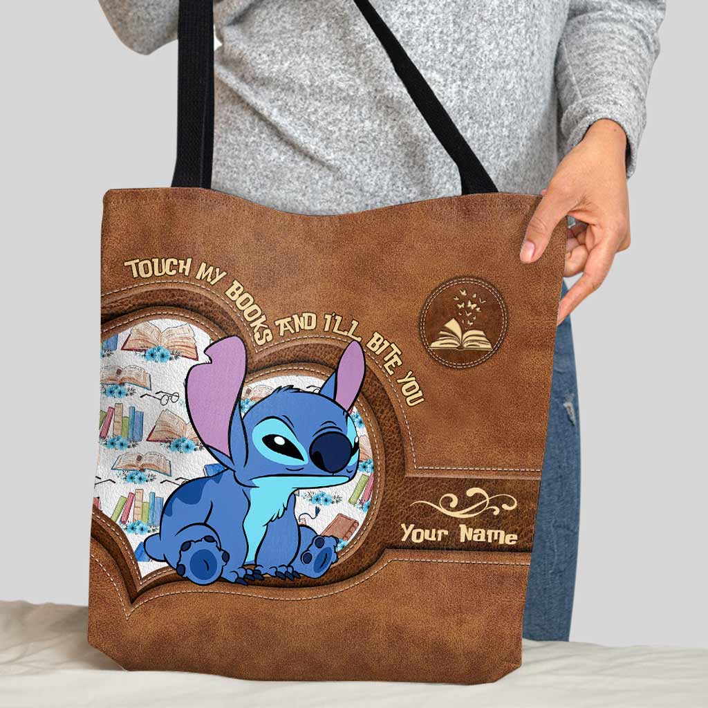 Personalized Tote Bag Touch My Books Custom Name Gift Tote Bag GradoCreations