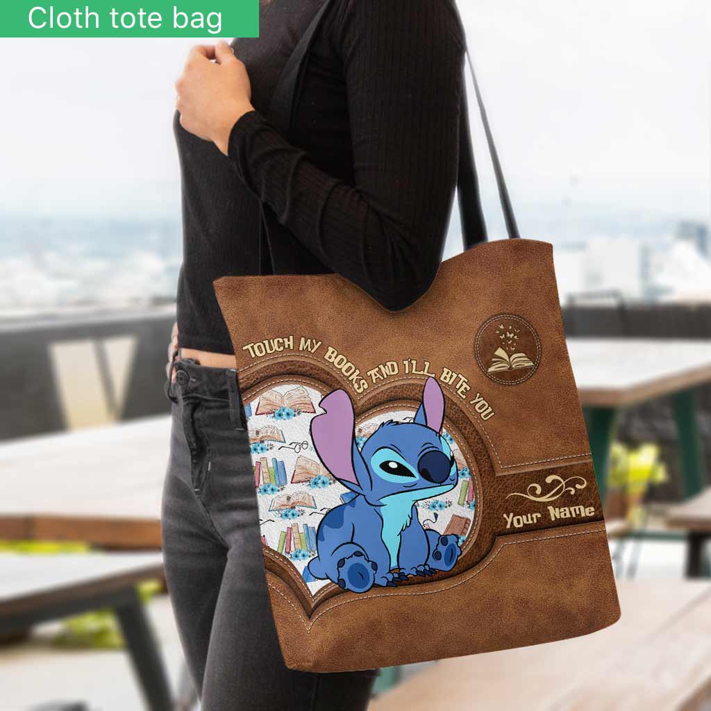 Personalized Tote Bag Touch My Books Custom Name Gift Tote Bag GradoCreations