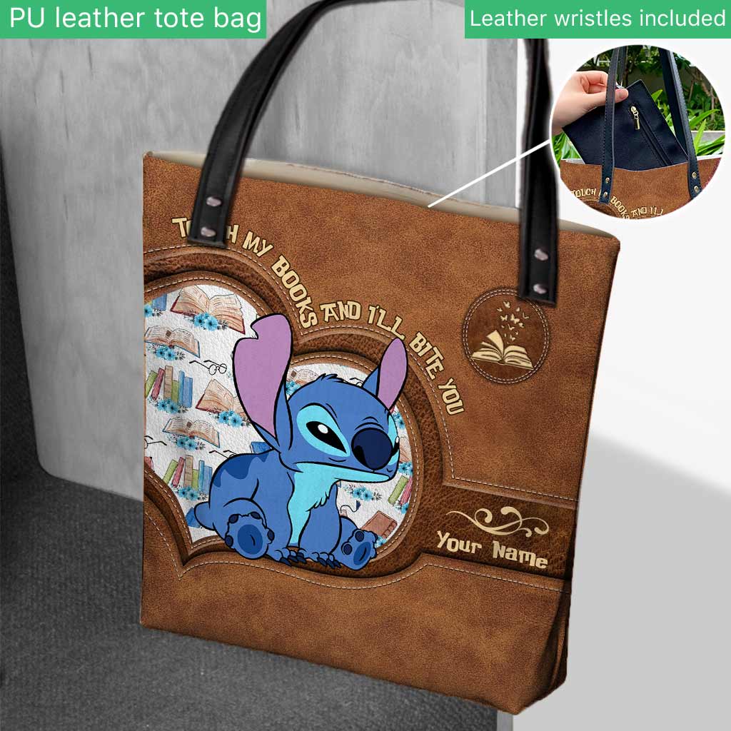 Personalized Tote Bag Touch My Books Custom Name Gift Tote Bag GradoCreations
