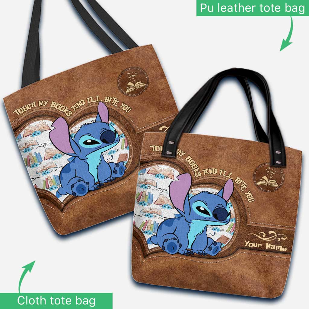 Personalized Tote Bag Touch My Books Custom Name Gift Tote Bag GradoCreations