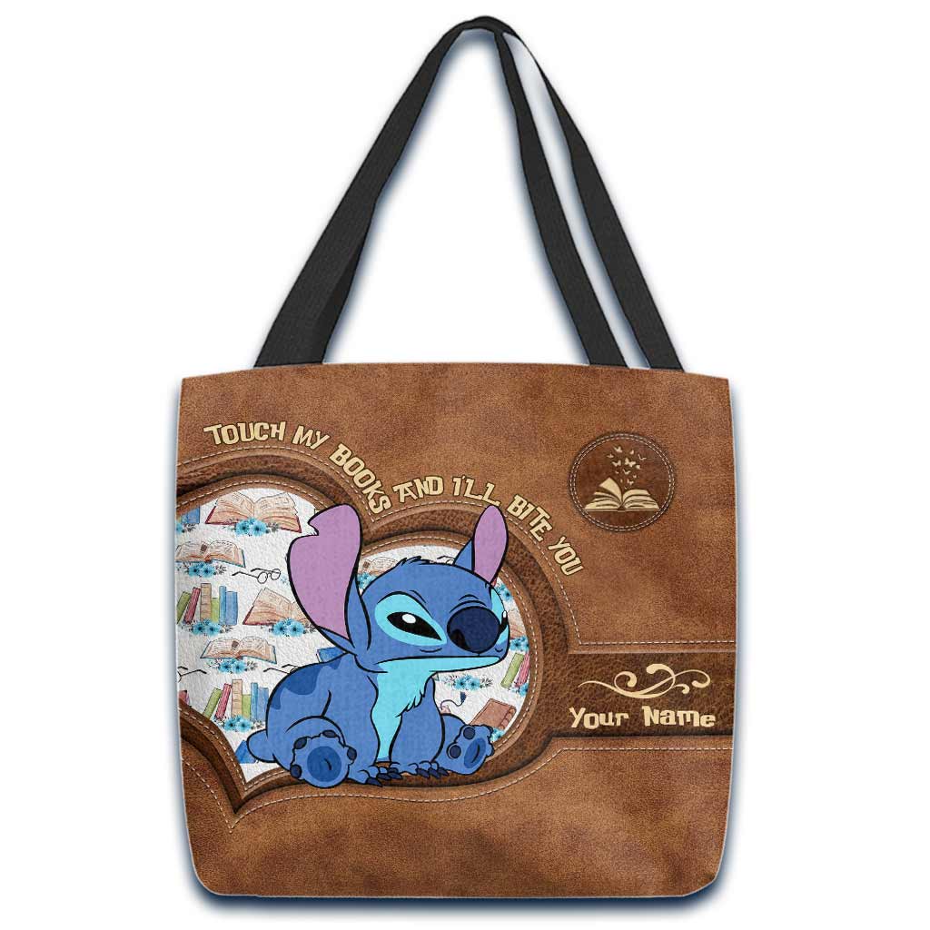 Personalized Tote Bag Touch My Books Custom Name Gift Tote Bag GradoCreations