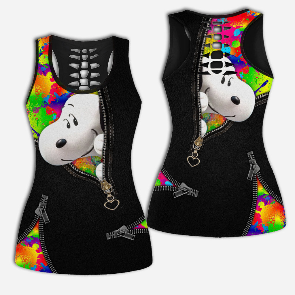 Personalized LGBT Support Hollow Tank Top & Leggings Custom Name Gift Hollow Tank & Leggings GradoCreations