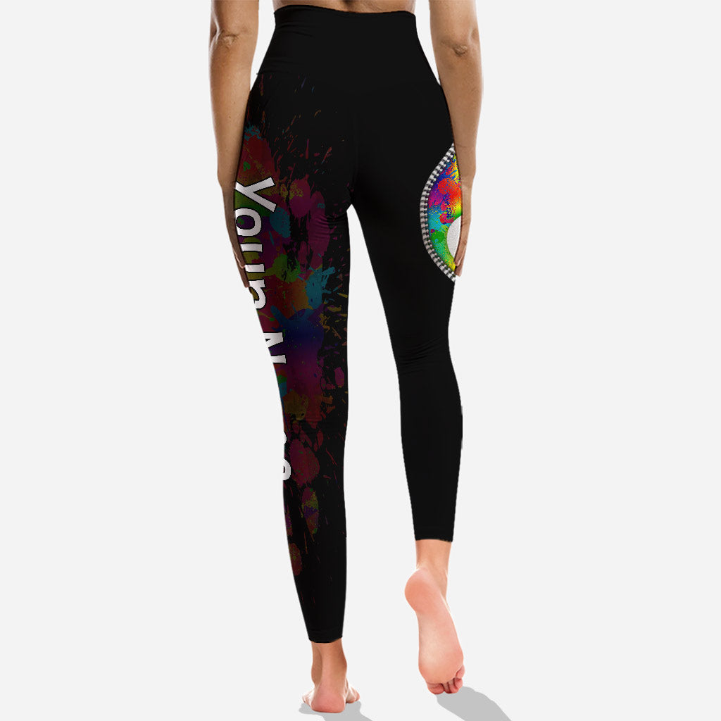 Personalized LGBT Support Hollow Tank Top & Leggings Custom Name Gift Hollow Tank & Leggings GradoCreations