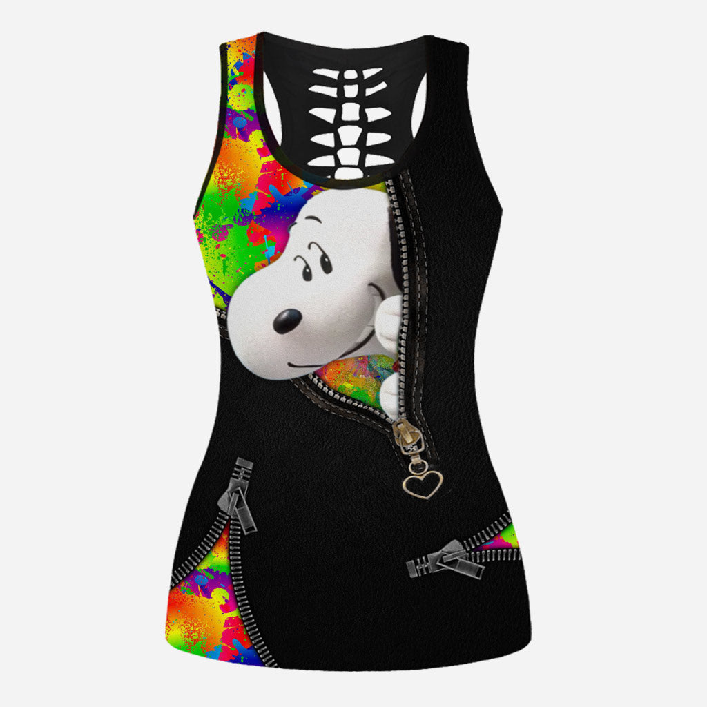 Personalized LGBT Support Hollow Tank Top & Leggings Custom Name Gift Hollow Tank & Leggings GradoCreations