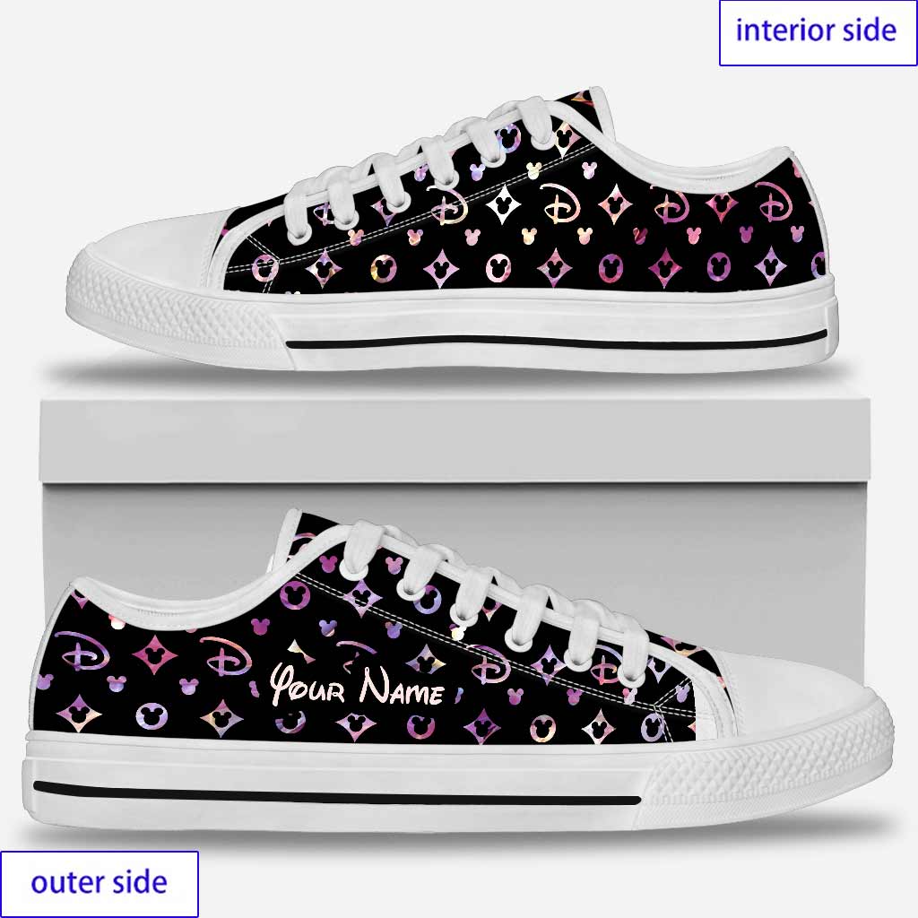 Personalized Luxury Mouse Ears Low Top Shoes Custom Name Gift Low Top Shoes GradoCreations