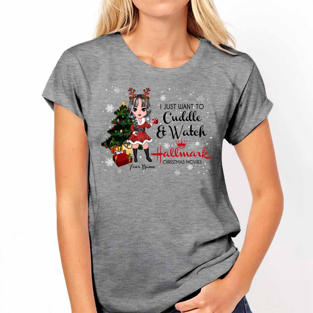 Personalized Christmas T-shirt & Hoodie for Cuddle Lovers T-shirt & Hoodie GradoCreations