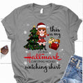 Personalized Hallmark Christmas Movies Watching T-shirt & Hoodie T-shirt & Hoodie GradoCreations