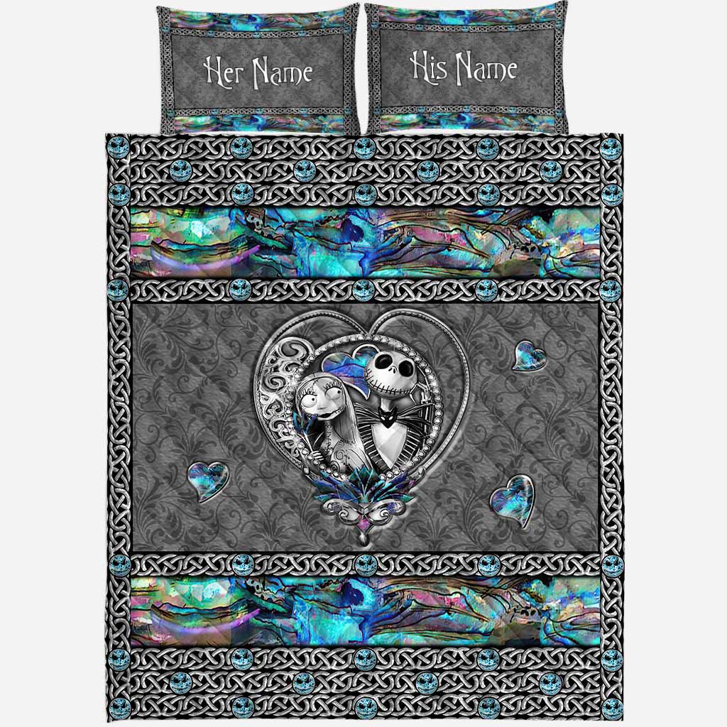 Personalized Nightmare Quilt Set Custom Names Halloween Gift Quilt Set GradoCreations
