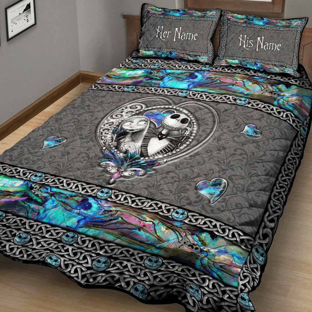 Personalized Nightmare Quilt Set Custom Names Halloween Gift Quilt Set GradoCreations