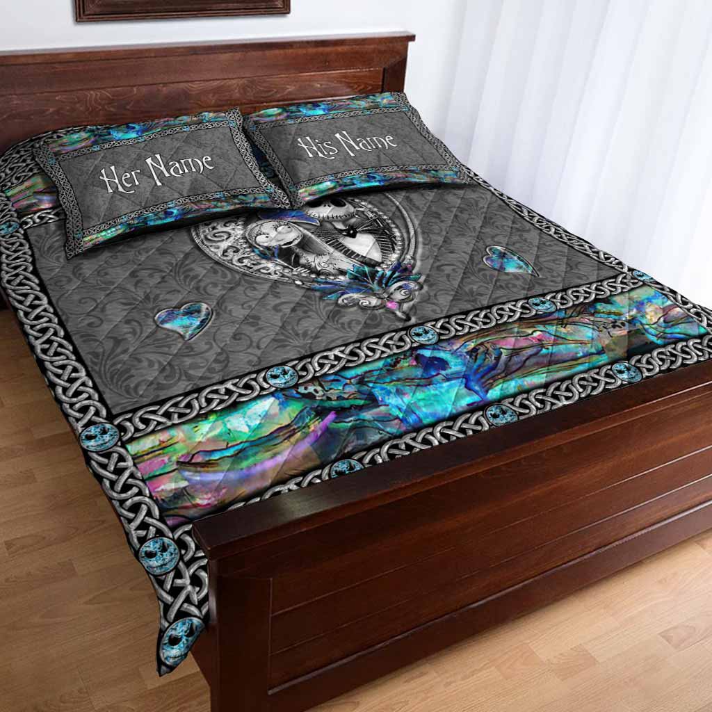 Personalized Nightmare Quilt Set Custom Names Halloween Gift Quilt Set GradoCreations