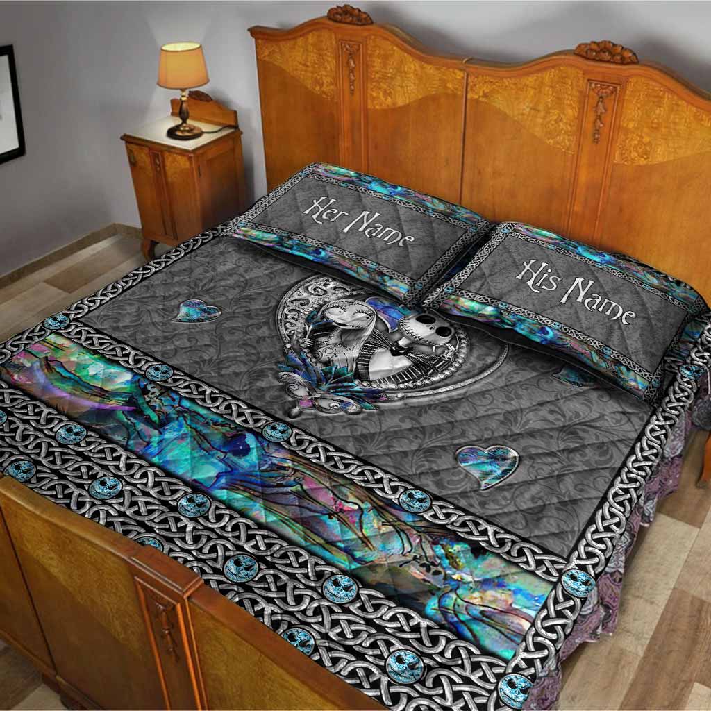 Personalized Nightmare Quilt Set Custom Names Halloween Gift Quilt Set GradoCreations