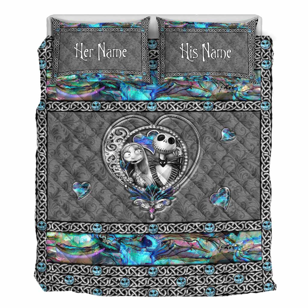 Personalized Nightmare Quilt Set Custom Names Halloween Gift Quilt Set GradoCreations