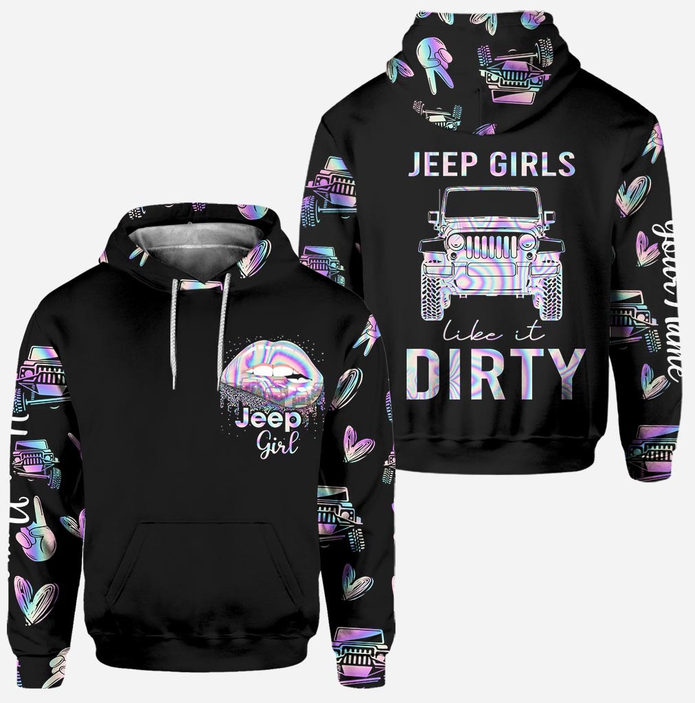 Personalized Jeep Girl Hoodie & Leggings Set Custom Name Gift Hoodie & Leggings GradoCreations