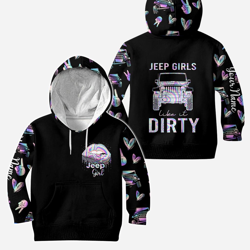 Personalized Jeep Girl Hoodie & Leggings Set Custom Name Gift Hoodie & Leggings GradoCreations